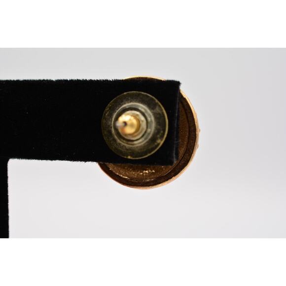 Roman Vintage Earrings Gold Rhinestone Crystal Round Ball Signed 1980s Bin1 - Picture 9 of 12